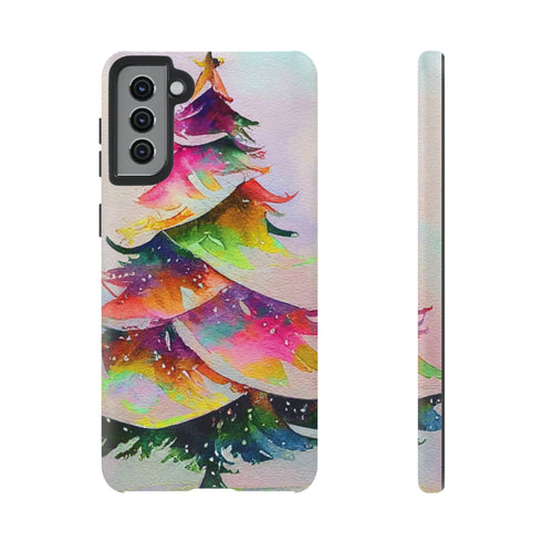 Swooshy Christmas Tree - Impact Resistant Phone Case Samsung Galaxy S21 Plus Matte